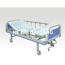 a-99 Movable Double-Function Manual Hospital Bed with ABS Bed Head